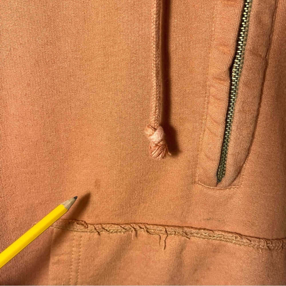 Disney Parks Grizzly Peak River Rafting Co Orange 1/4 Zip Hoodie Pullover Large - Picture 3 of 11